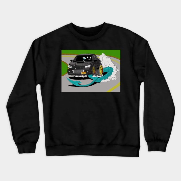 Dragon Tail Tuner Crewneck Sweatshirt by curtskartoons